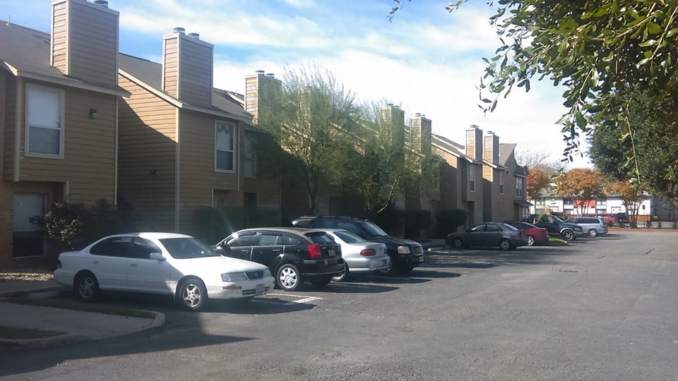 Austin apartment complex before painting