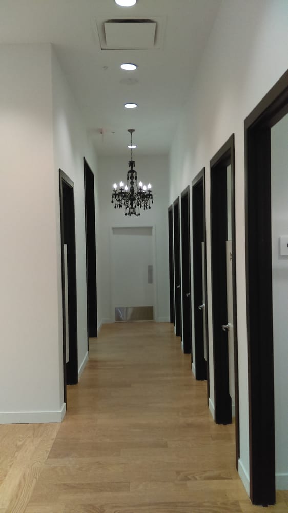 Retail fitting rooms in Austin after painting