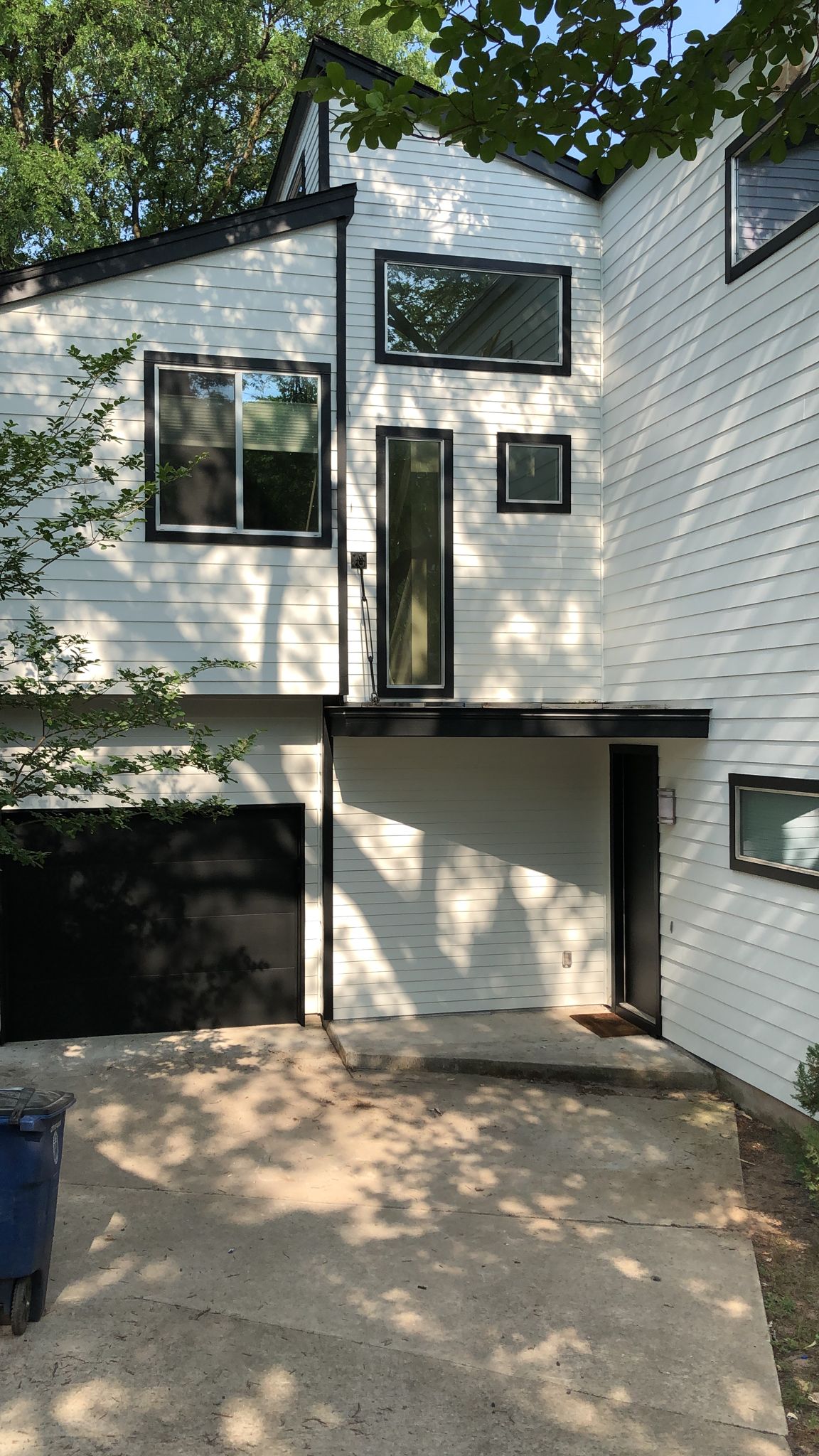 Modern two-story home exterior painted in Austin