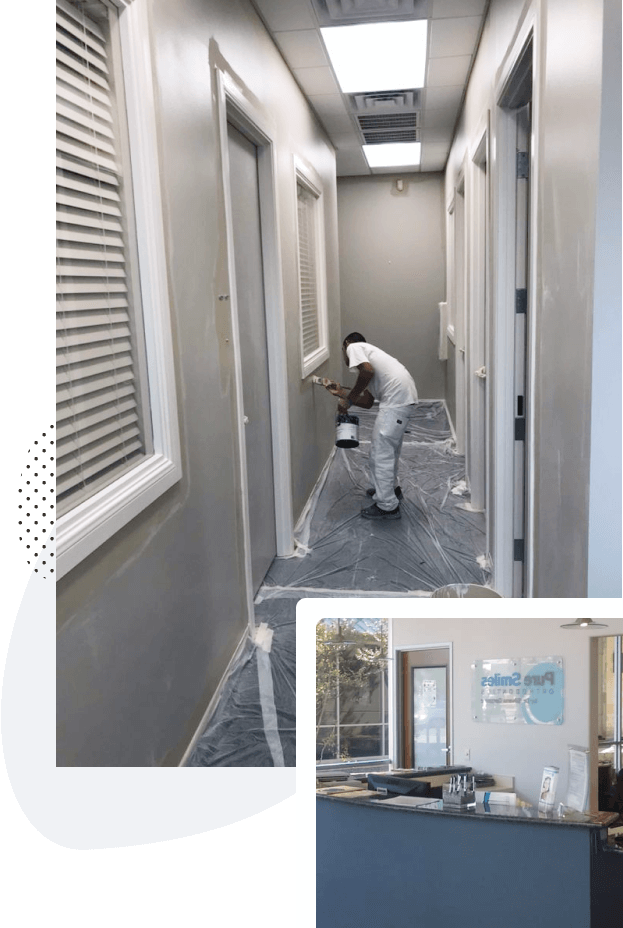 Interior commercial painting in Austin
