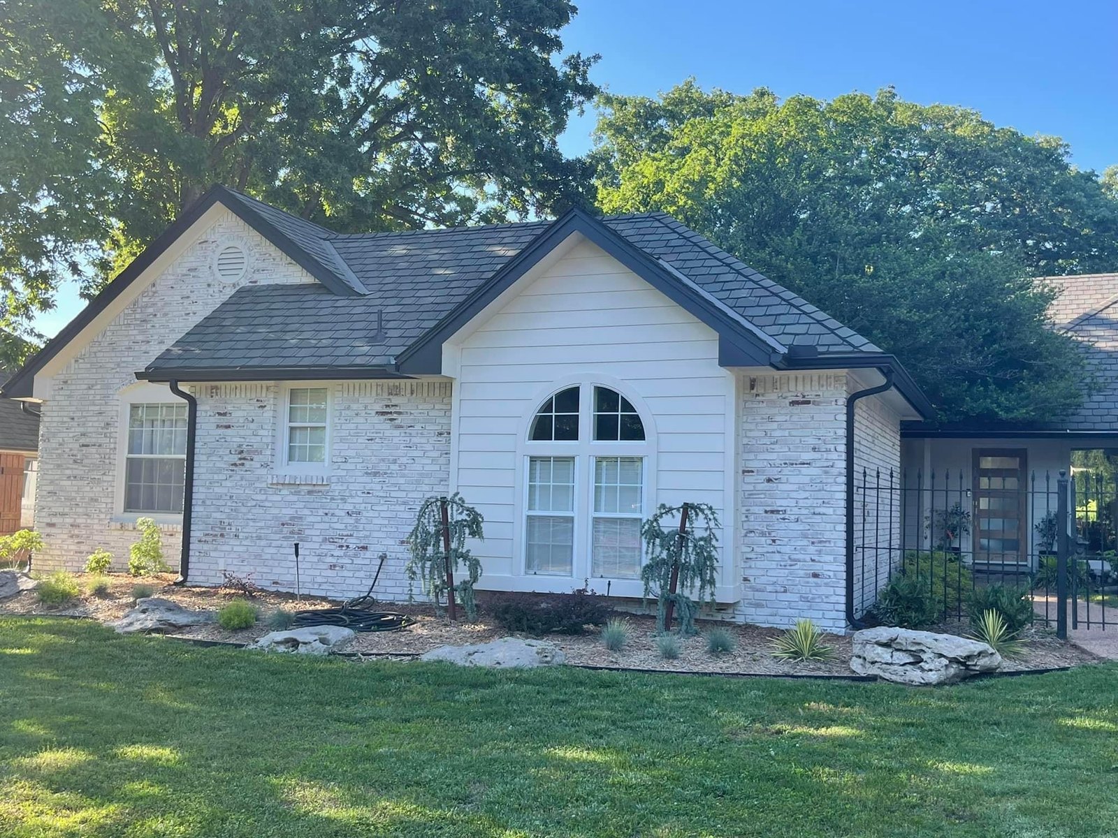White limewashed cottage in Austin